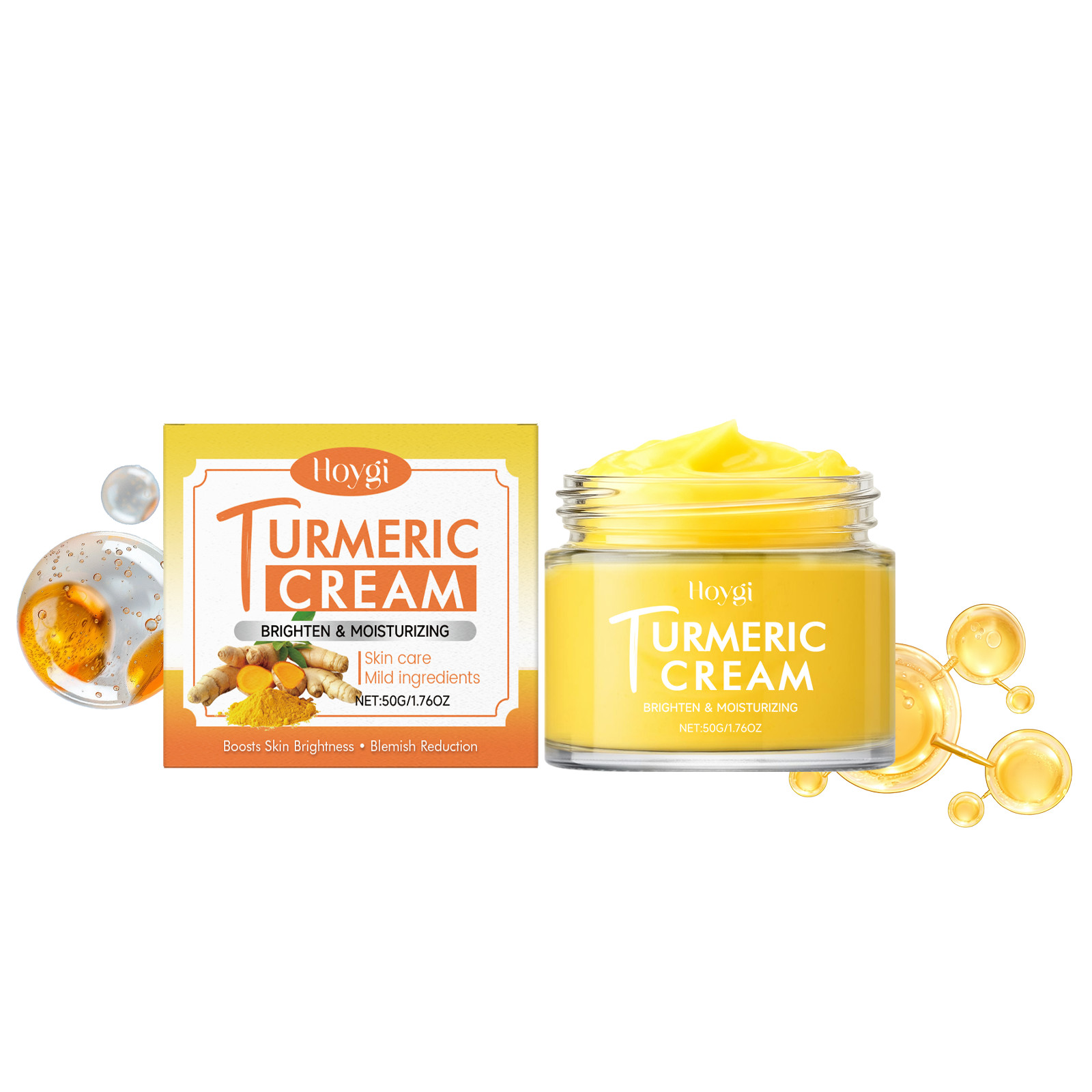 Turmeric Face Cream Moisturizer Hydrating Brightening Gentle Daily Skin Care