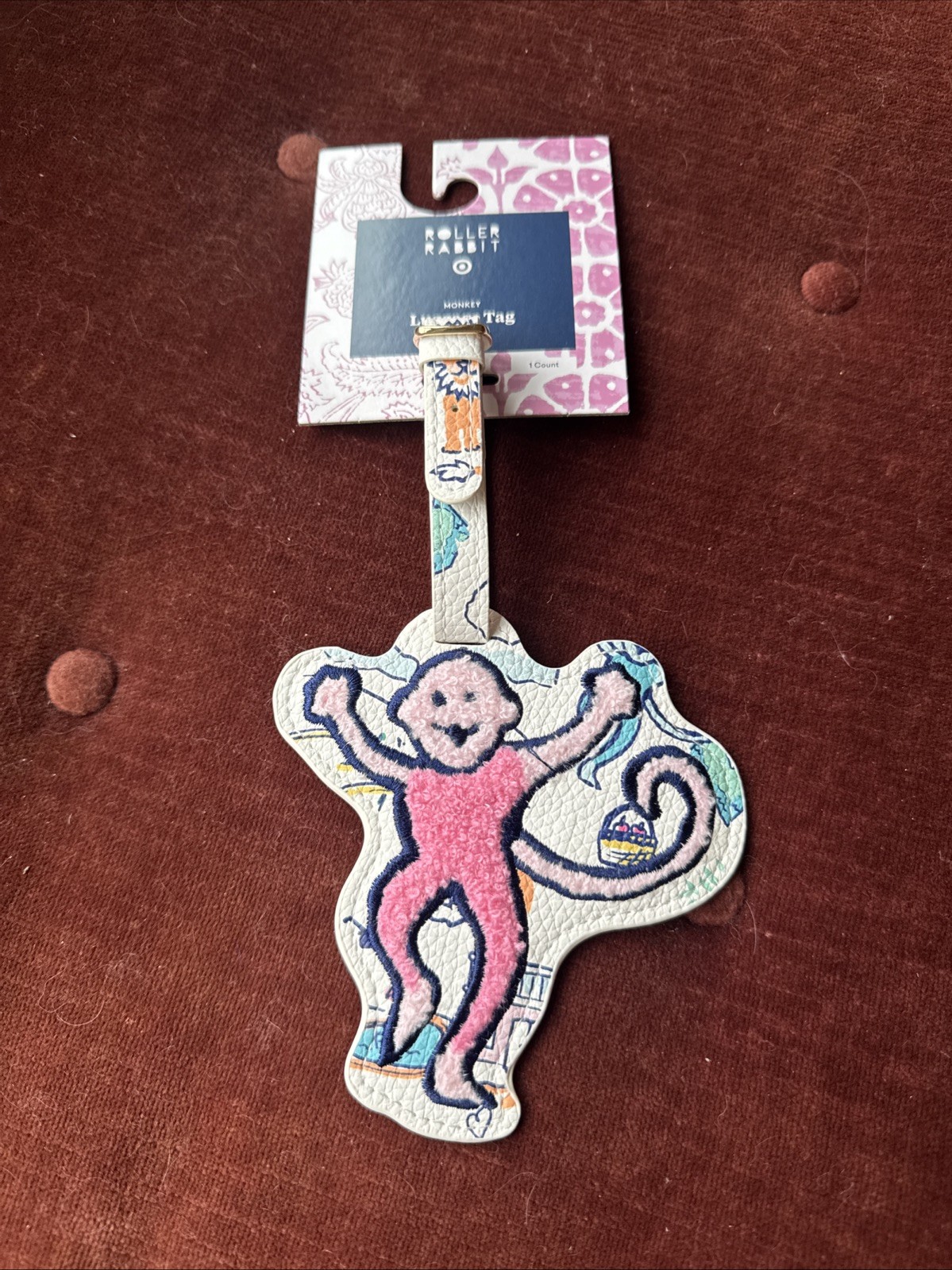 Roller Rabbit X Target Sea Life Monkey Luggage Tag ROADTRIP NEW with TAGS