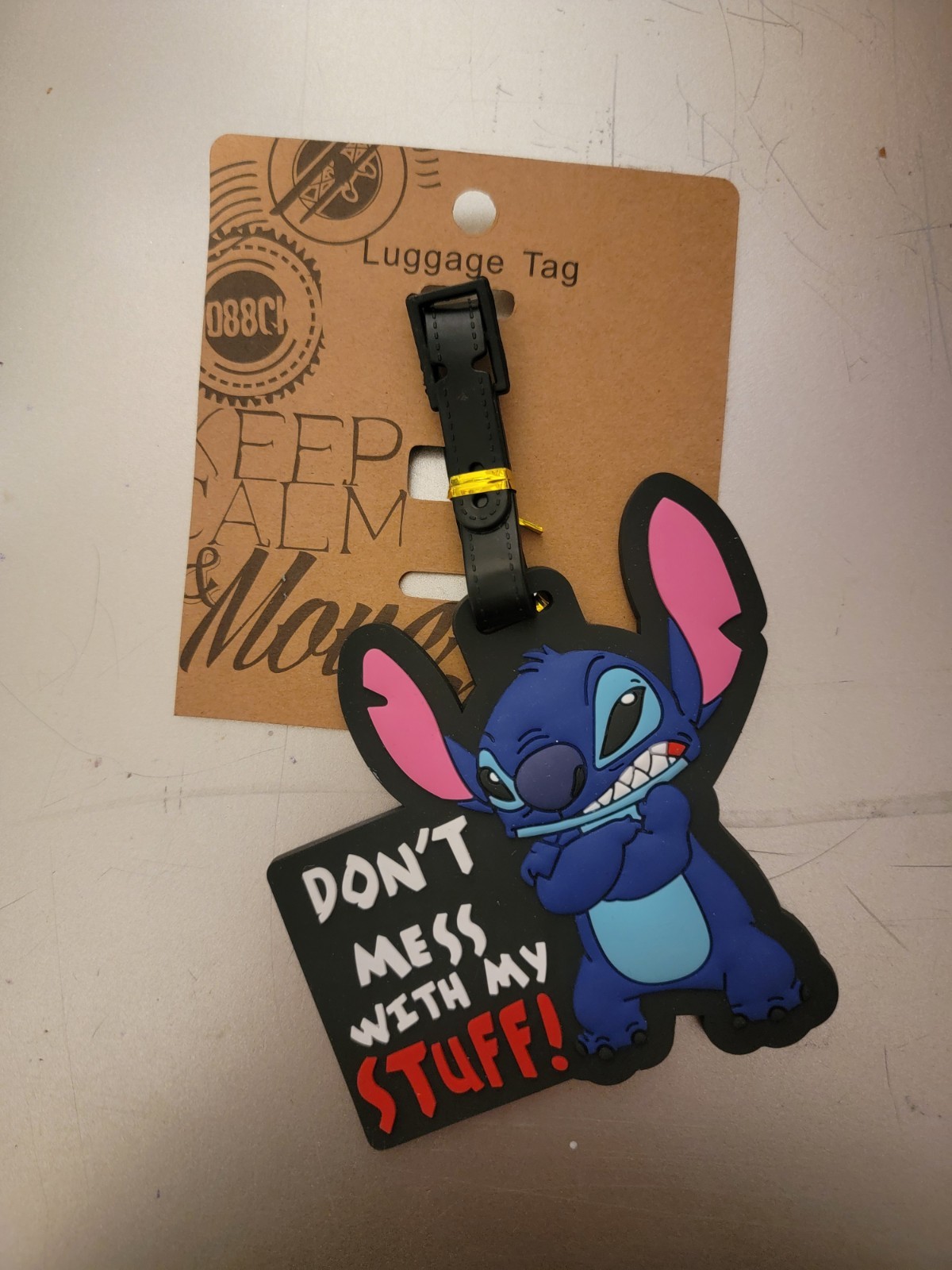 Disney LILO & STITCH  LUGGAGE TAG Travel / Backpack ID Sturdy Silicone PVC NEW!