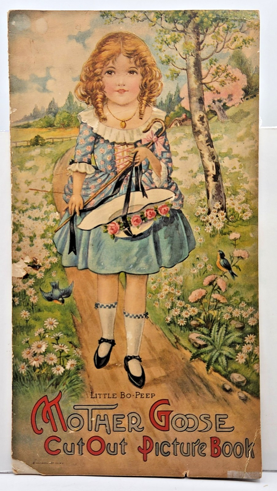 Little Bo Peep Mother Goose Cut Out Picture Book - National Art Co. c.1910