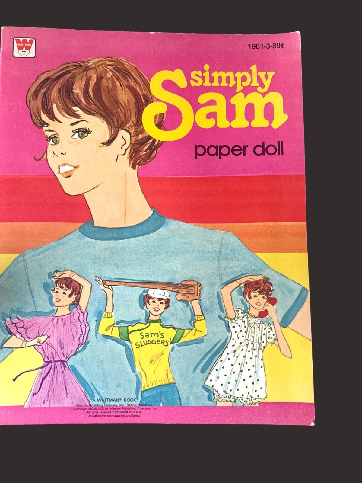 Vintage 1980 Simply Sam Paper Doll Book With Outfits By Whitman Publishing