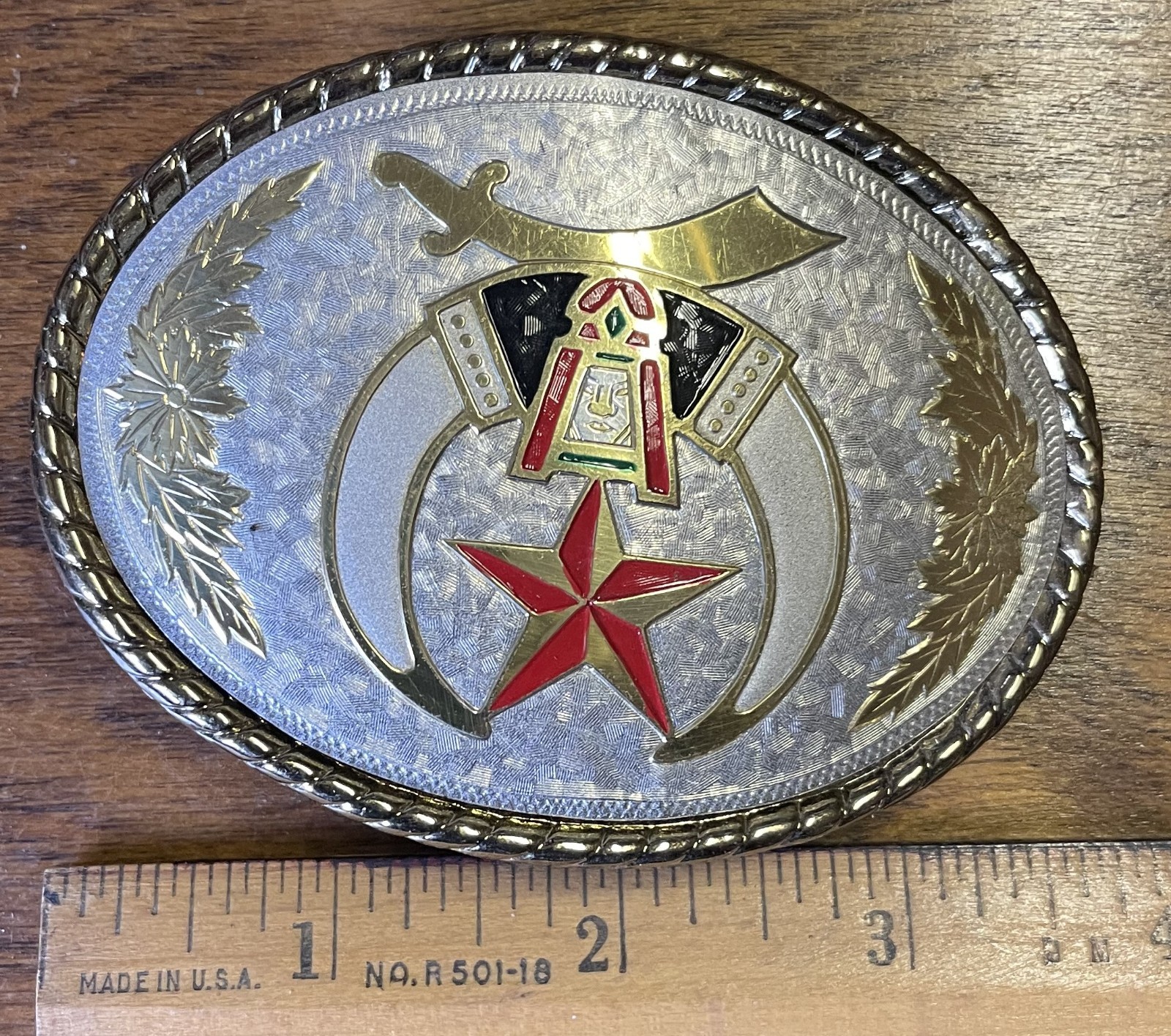 Vintage Masonic Belt Buckle