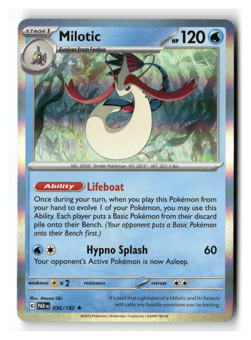 Milotic 036/182 Rare Paradox Rift Pokemon Holo Near Mint