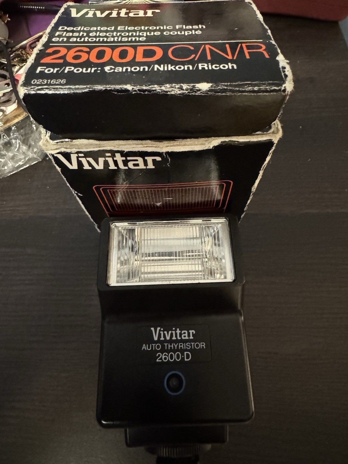 Vivitar Auto 2600 Flash In Original Box Tested Working
