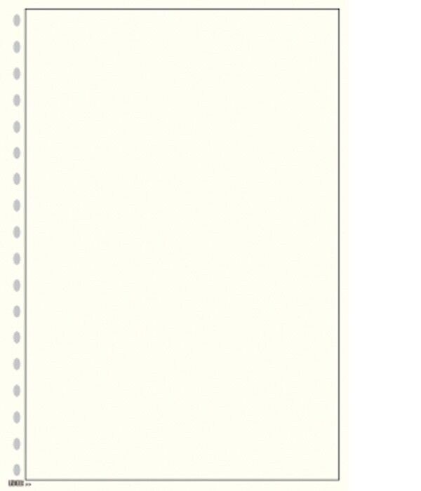 50 Lindner 804 Blank Sheets White A4 Black Border Line 291x297mm