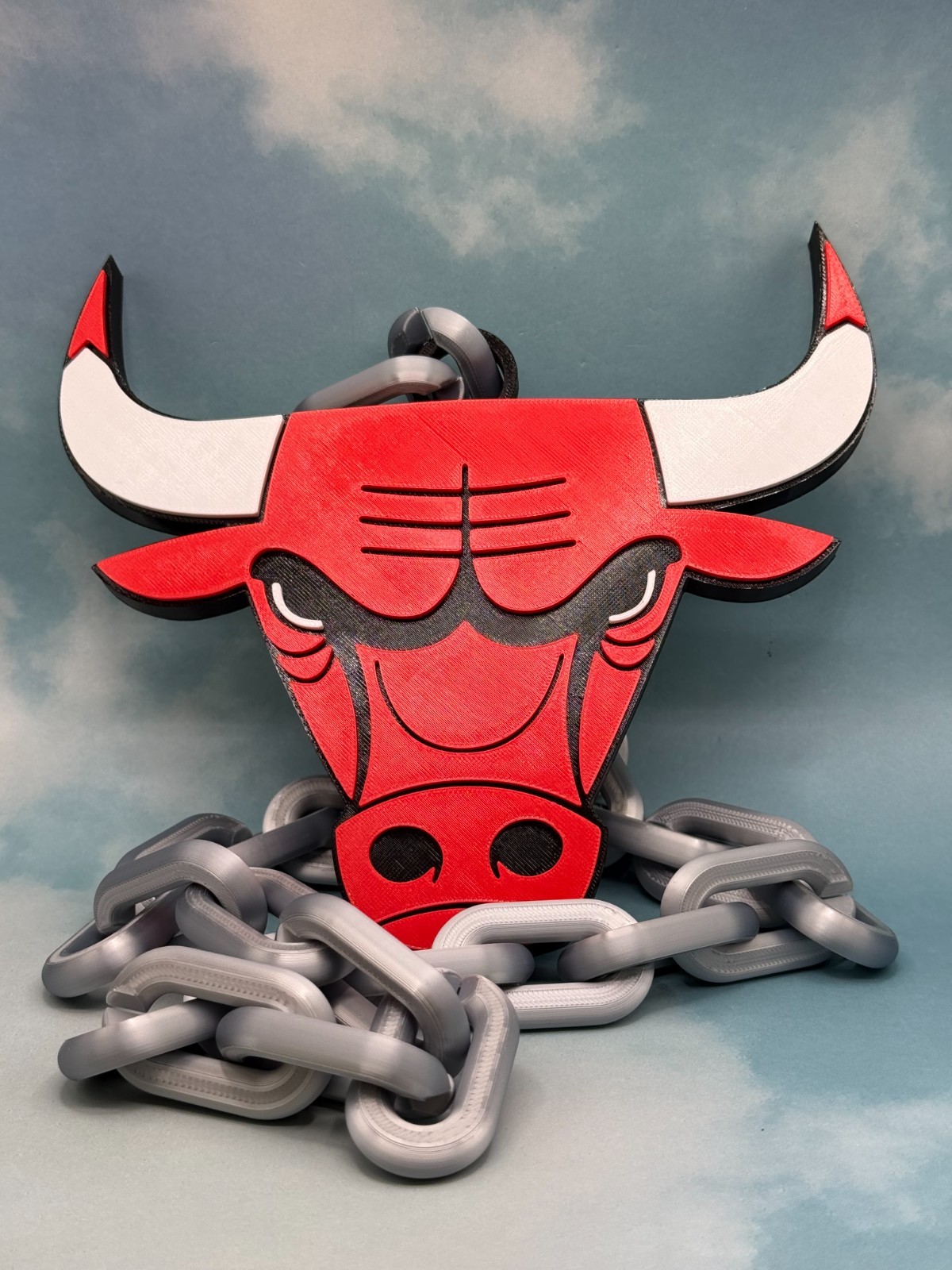 Chicago Bulls Oversized Fan Necklace, Pendant