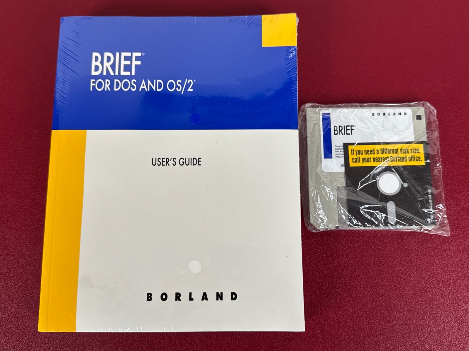 Borland BRIEF DOS and OS/2 User’s + Macro Guide  3.5" Floppy Software--NEW