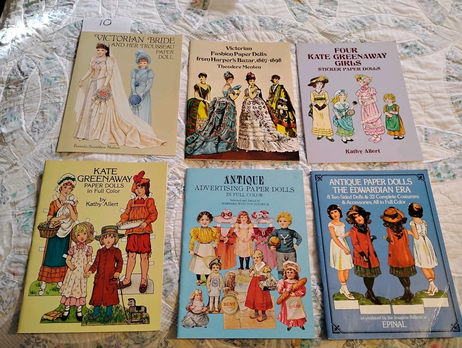Lot of 6 NEW Vintage Variety Gorgeous Victorian Paper Dolls Books Uncut Unused