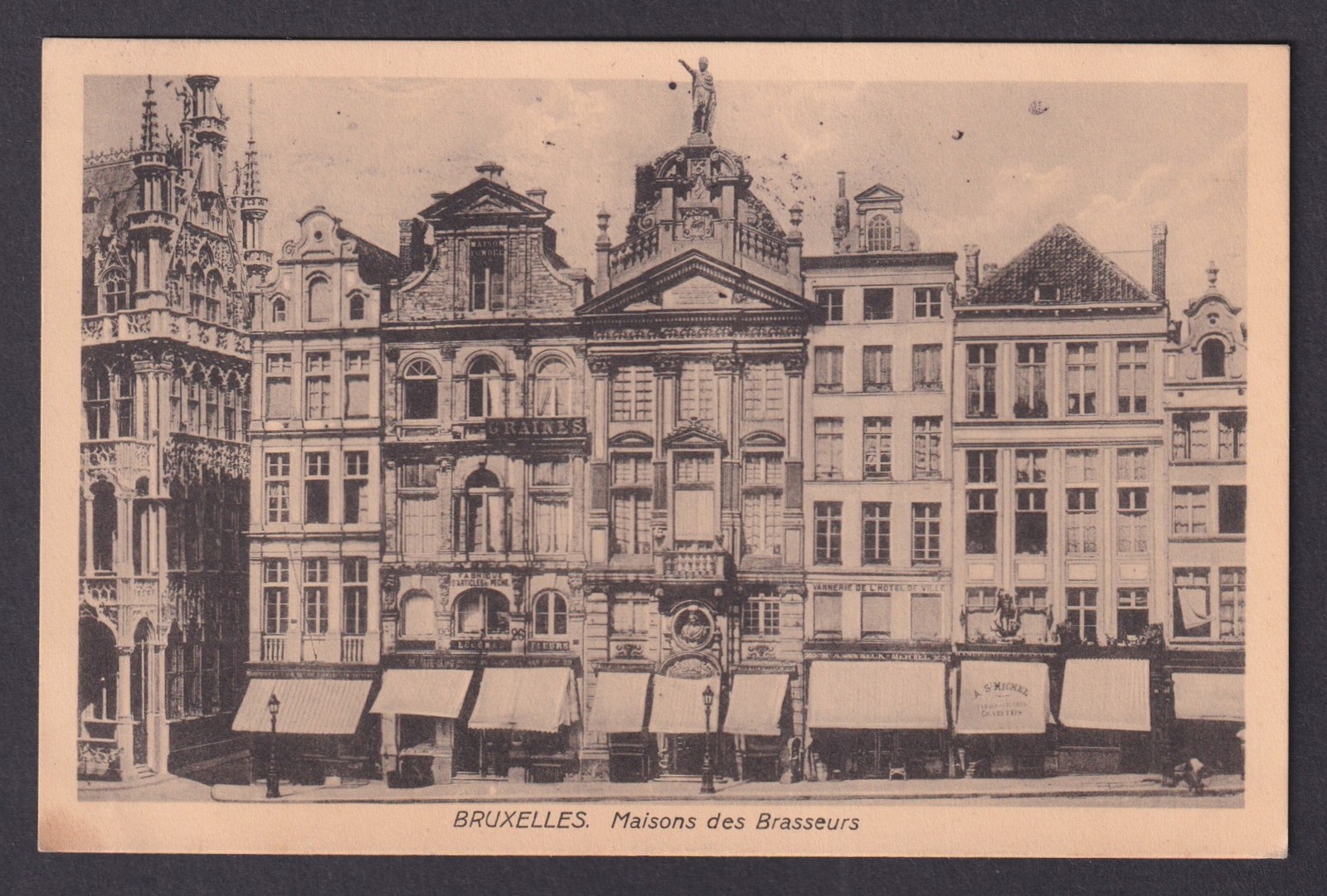Vintage Postcard Belgium Brussels Brewers' Houses 1918