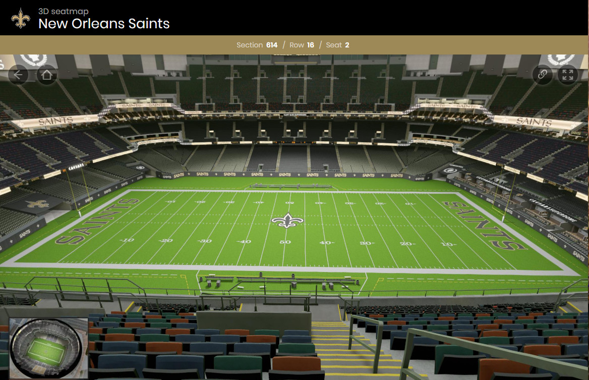 New Orleans Saints 2026 Season Tickets (Sec 614 row 21) 50 Yd Line -DEPOSIT ONLY