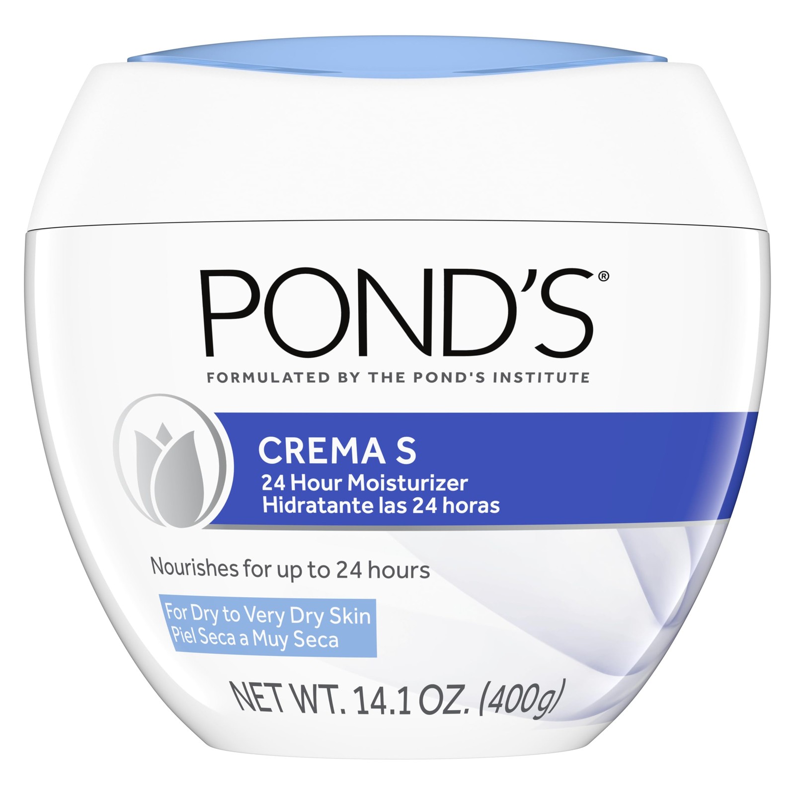 Pond's Nourishing Moisturizing Cream, Crema S, 14.1 Fl Oz (Pack of 1), White 