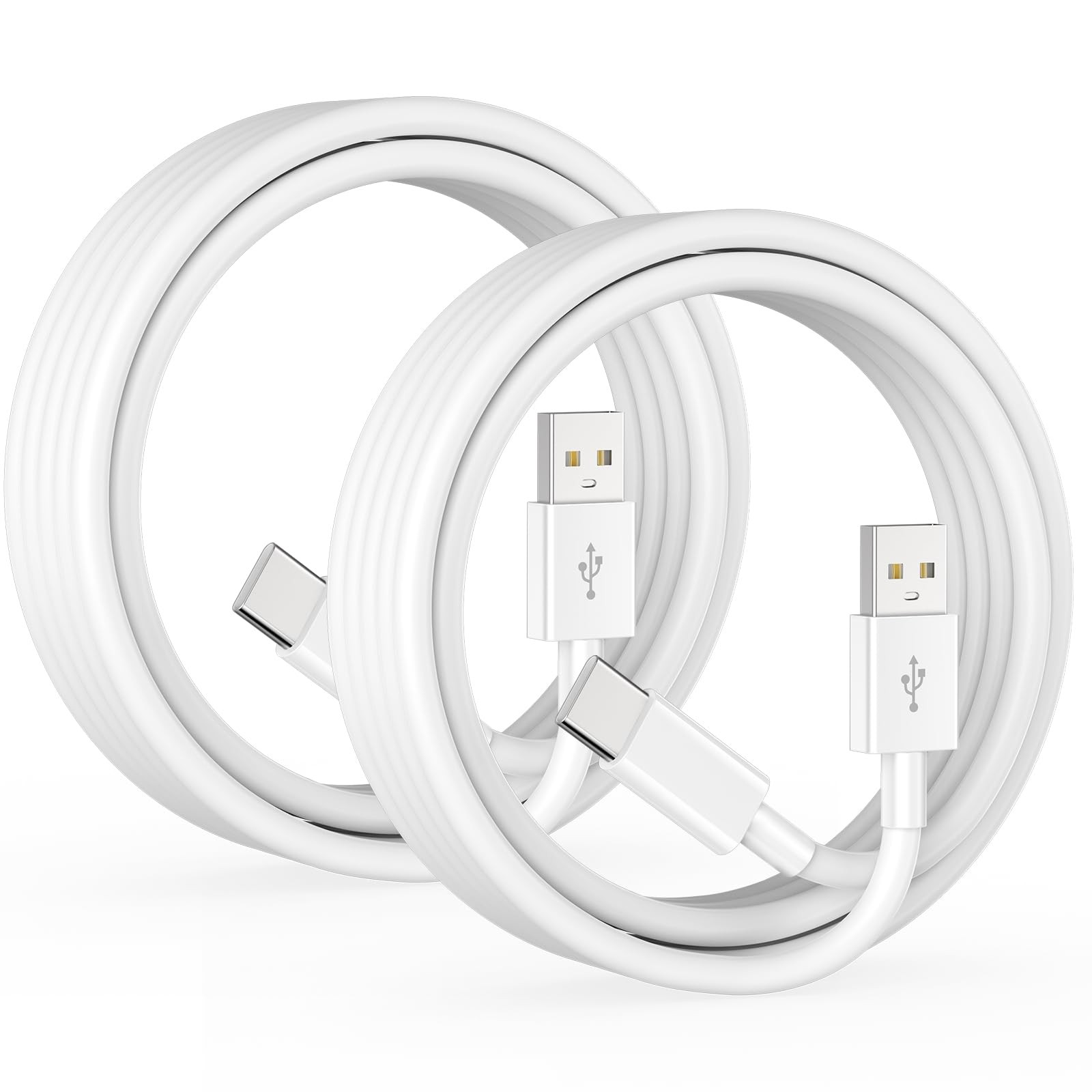XIAWAO Car Carplay Cable for iPhone 16 17, (2Pack, 3FT) USB A to C White 