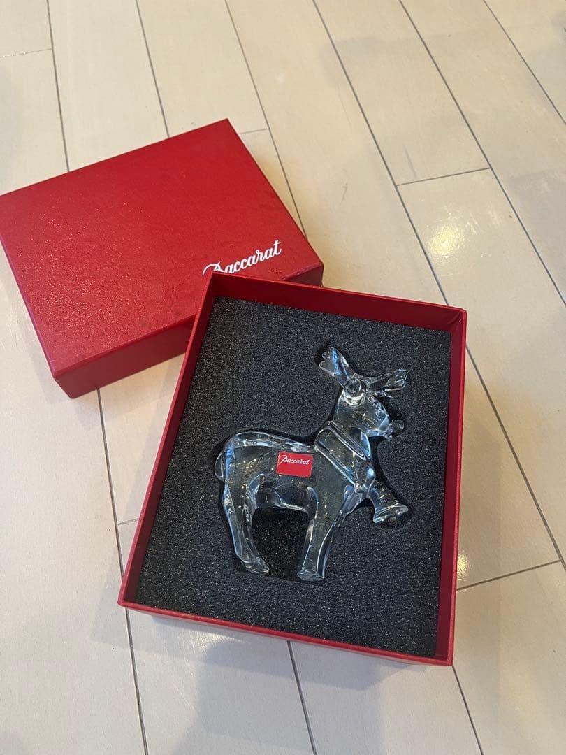 Baccarat Crystal Reindeer Figurine Noel Figurine Christmas