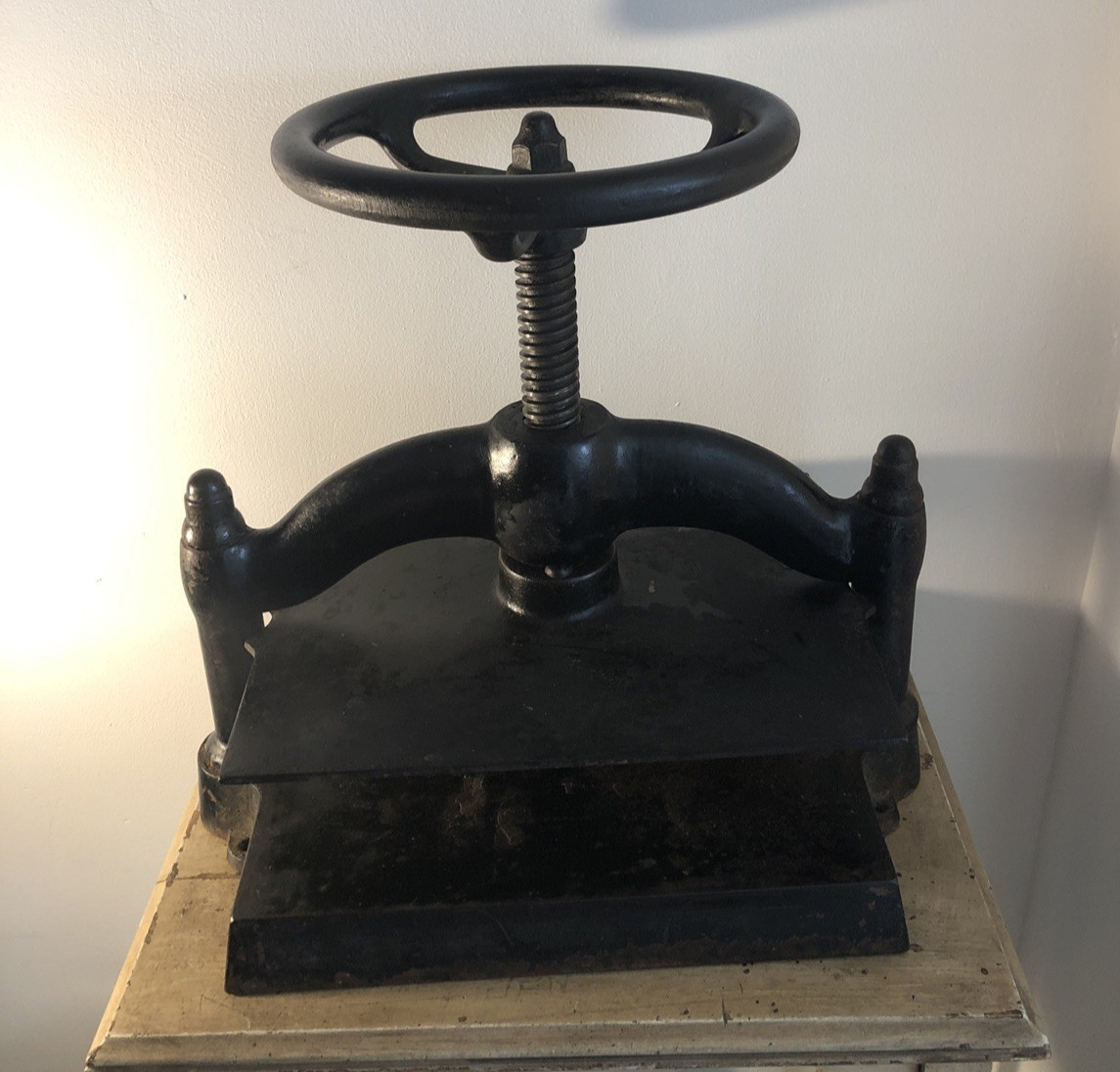 Antique Cast Iron Bookbinding press nipping press tool 1890 Victorian heavy 55#s