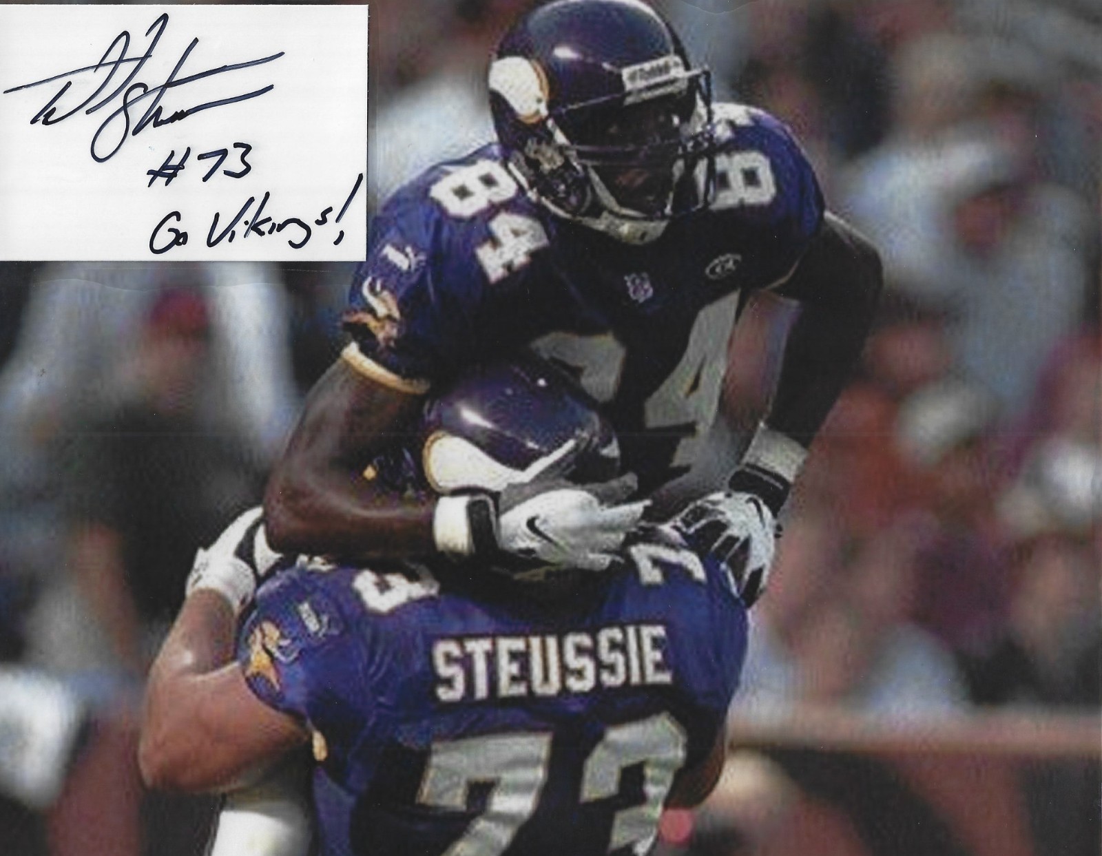 Todd Steussie Autographed Signed 8x10 Photo - NFL Vikings Panthers Rams - w/COA