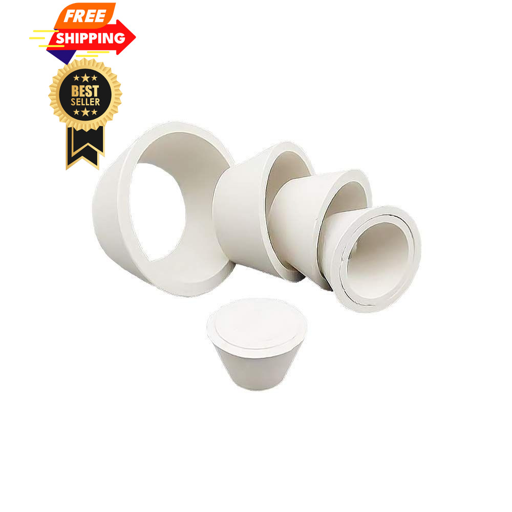 LabZhang 9 Count Buchner Funnel Flask Adapter Set,Filter Cones White 