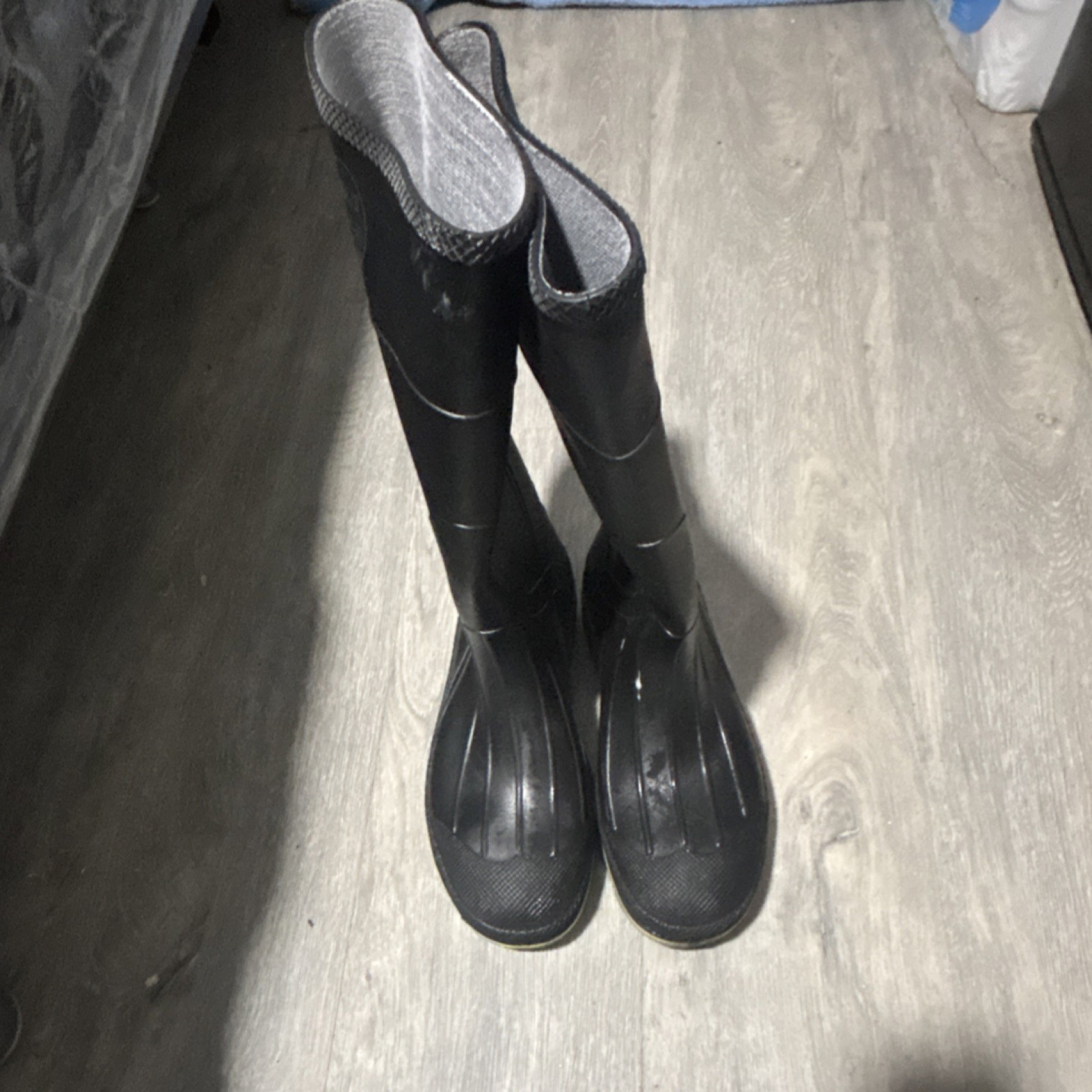 Black Rubber Industrial Work Boots