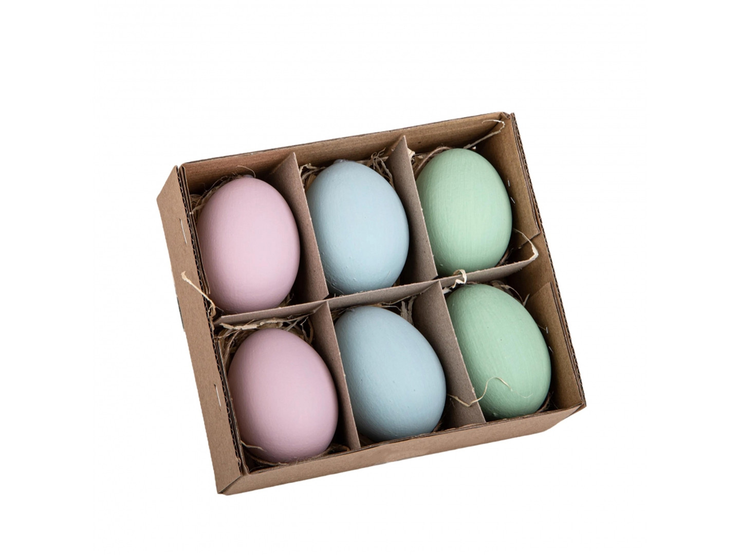 Uovo Da Appendere D4.5cm H14.5cm 6pz Pink Blue Green