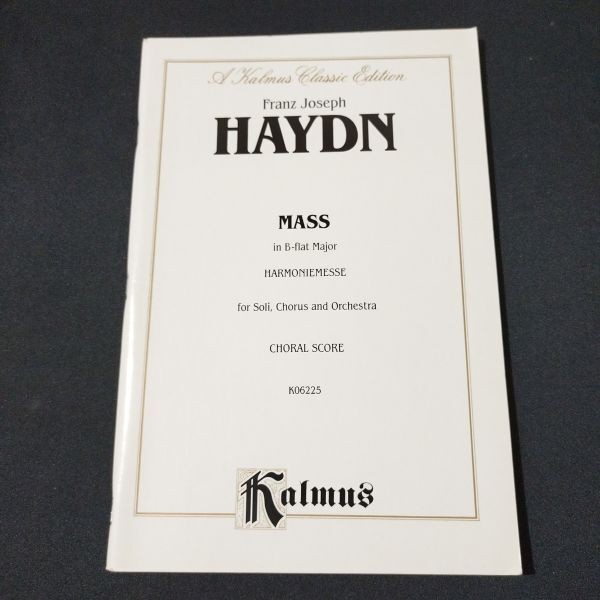Sheet Music Chorus Vocal Score Haydn Mass No. 12 in B-flat major Hob.xxii/14 Har