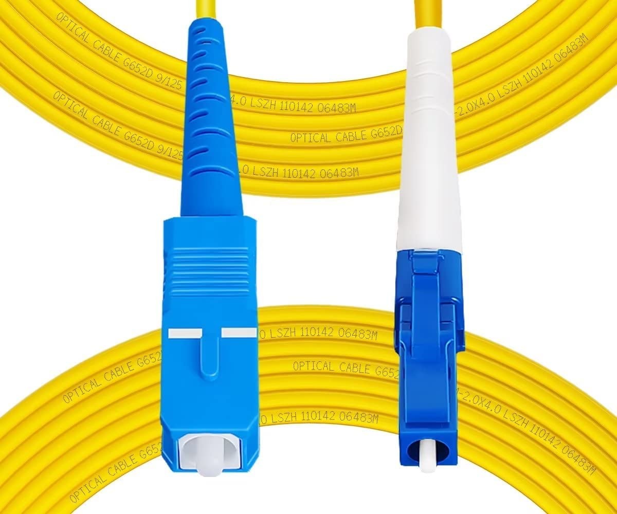Fibergaga 2M (7ft) OS2 SC to LC Single Mode Simplex Fiber Patch Cable