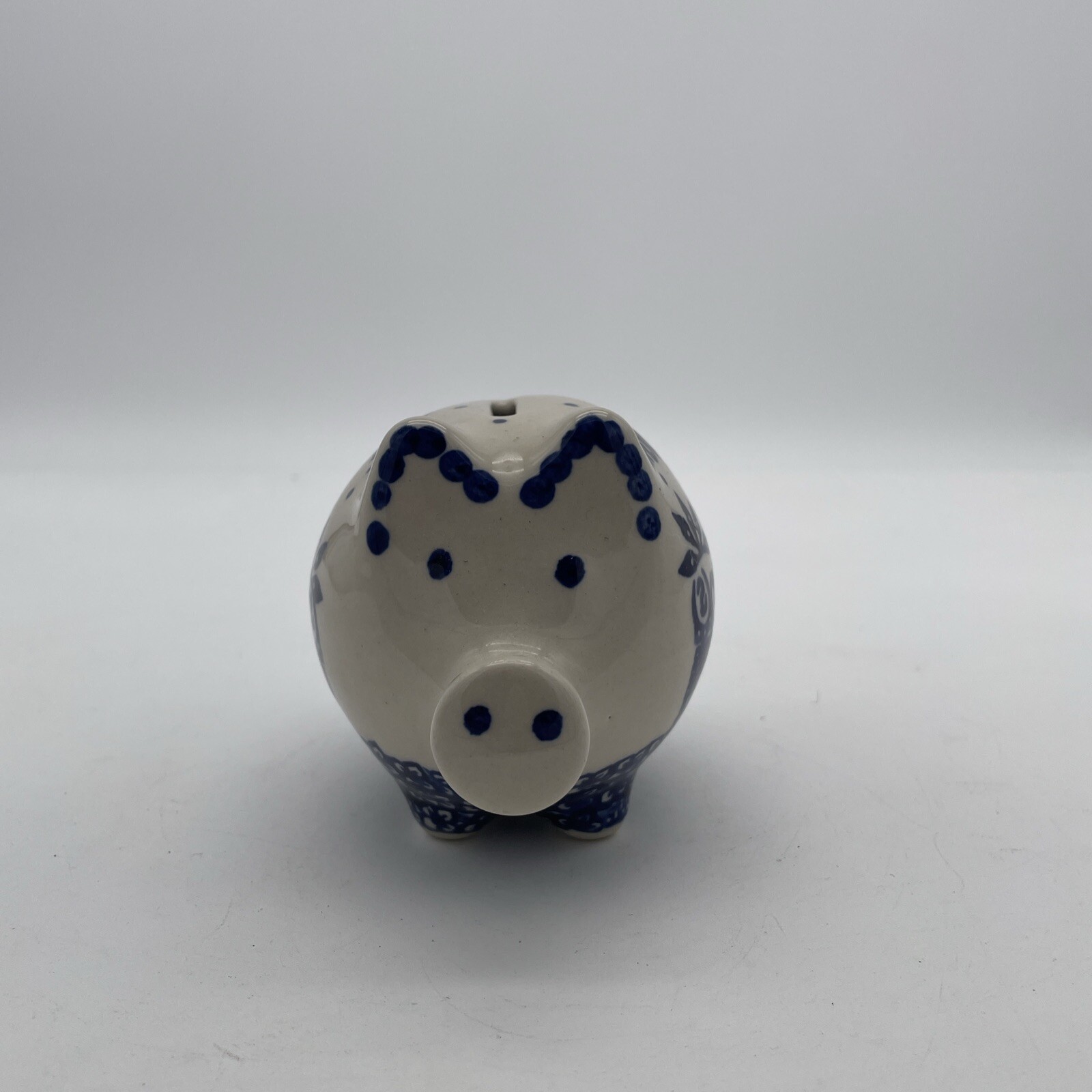 VINTAGE POLISH POTTERY PIGGY BANK W BOLESFAWCU