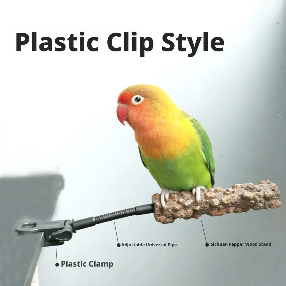 Parrot Clip Stand Rack Bird Perch For Fixed-point Defecation L6H3