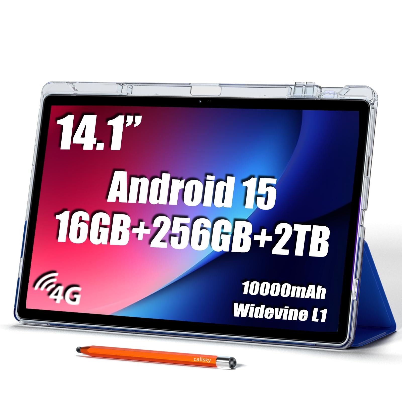 14 inch Large Screen Tablet, Android 15 Tablet 16GB RAM 256GB ROM, 1920 * 120...