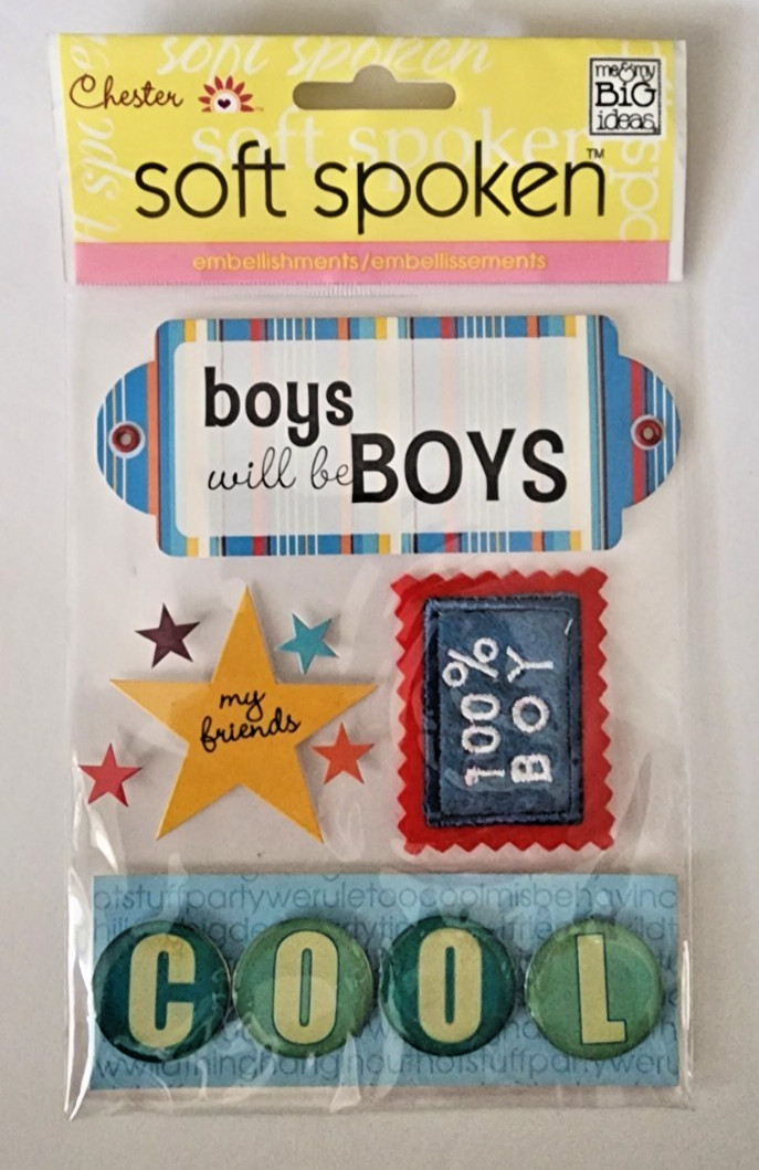 Vintage Soft Spoken Embellishments - Chester - Boys Will Be Boys - SS159