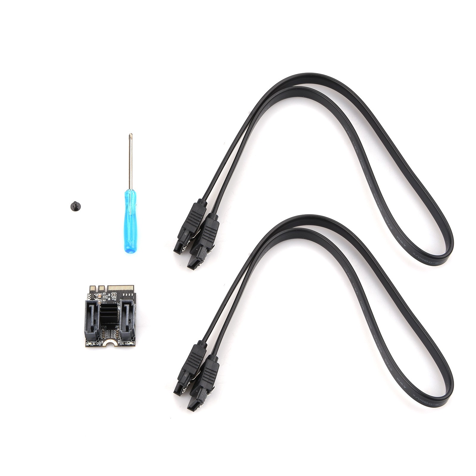 M2 A + E WiFi M.2 to Dual Port SATA Hard Disk Adapter Card Extende Card