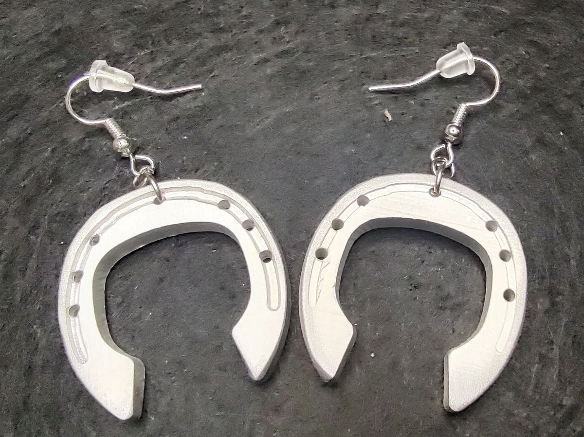 Aluminum Horseshoe Earrings for Horse People, Western lovers, Farriers and more