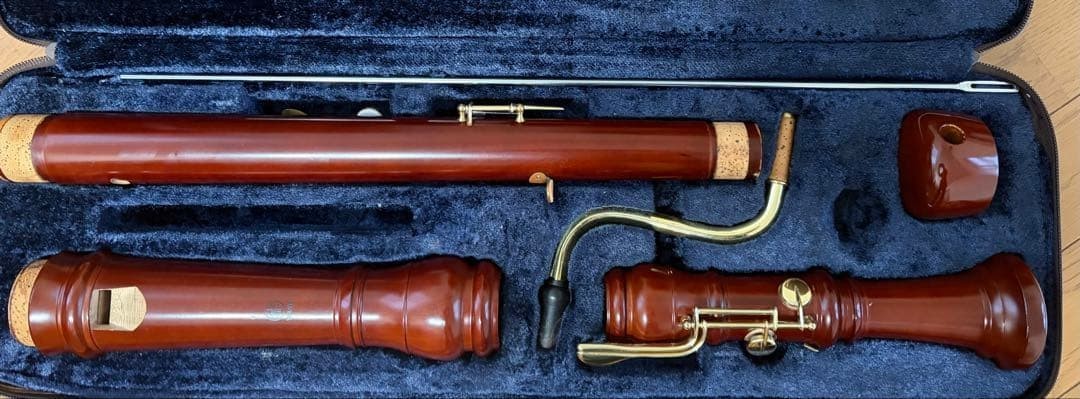 YAMAHA YRB-42 Wooden Bass Recorder From Japan With Case