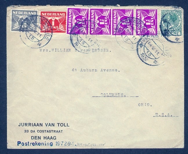 NETHERLANDS 1932 SKULL LABEL "DRUNK DRIVING" TO USA