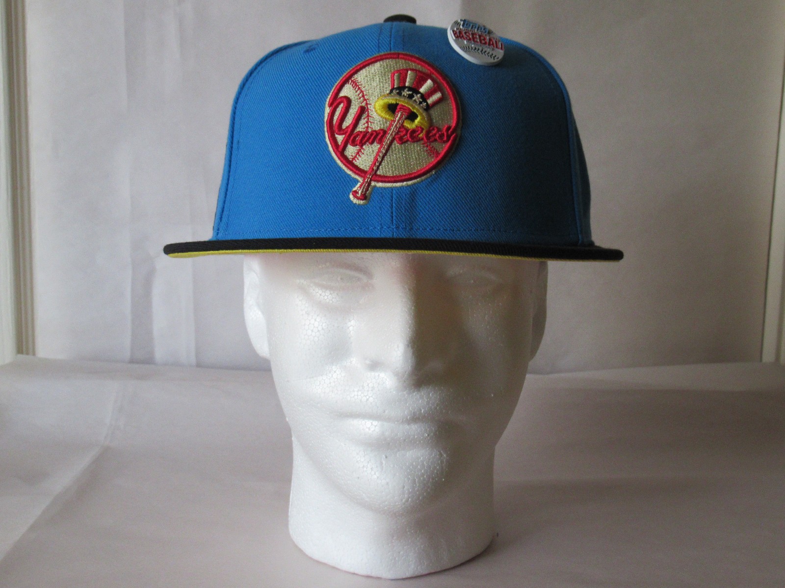Yankees Lids X Mitchell & Ness Hat 1989 TOPPS Patch w/ Pin Fitted 7 3/8 Cap