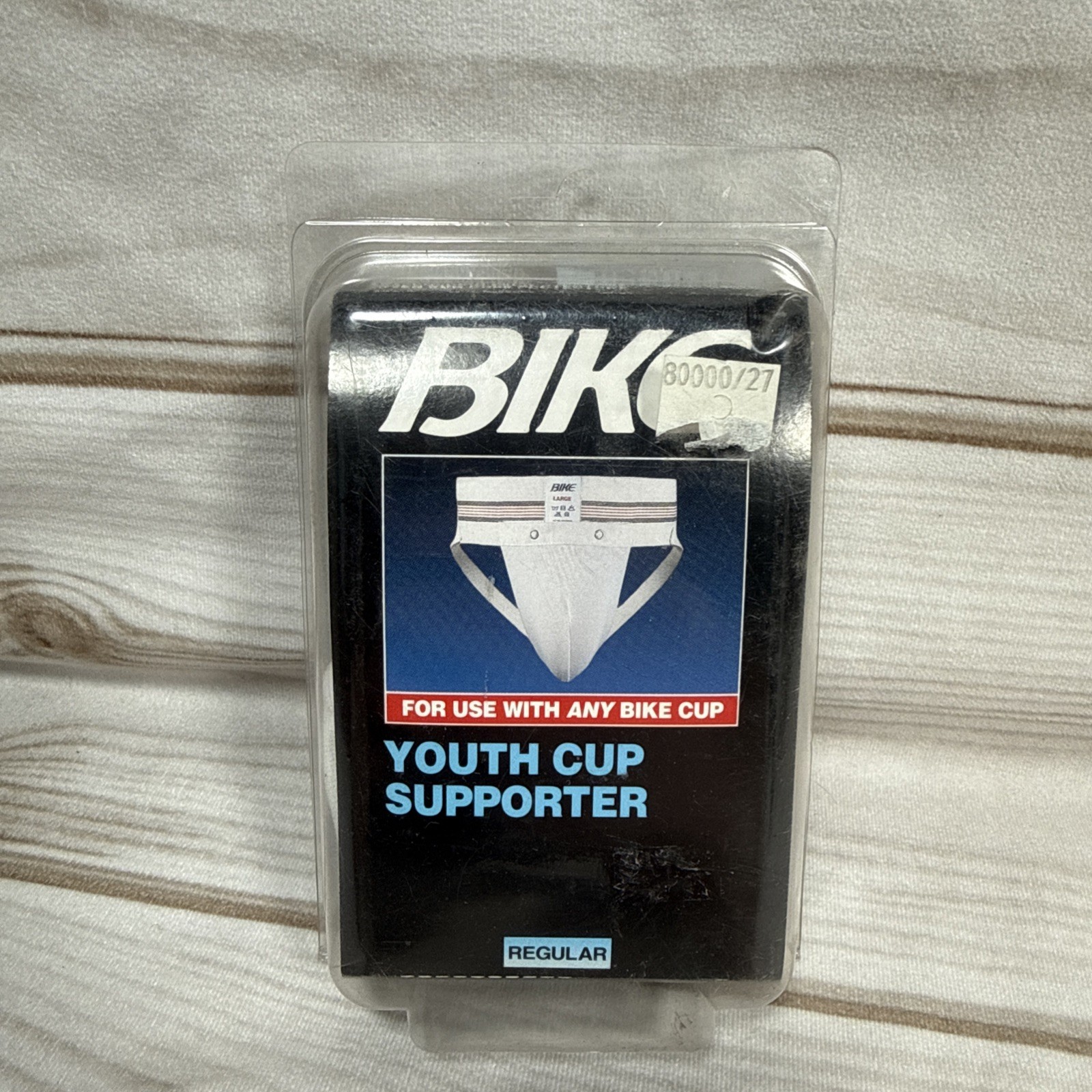 Vintage Bike Youth Cup Supporter Jockstrap 7196 White New Regular 20”-26”