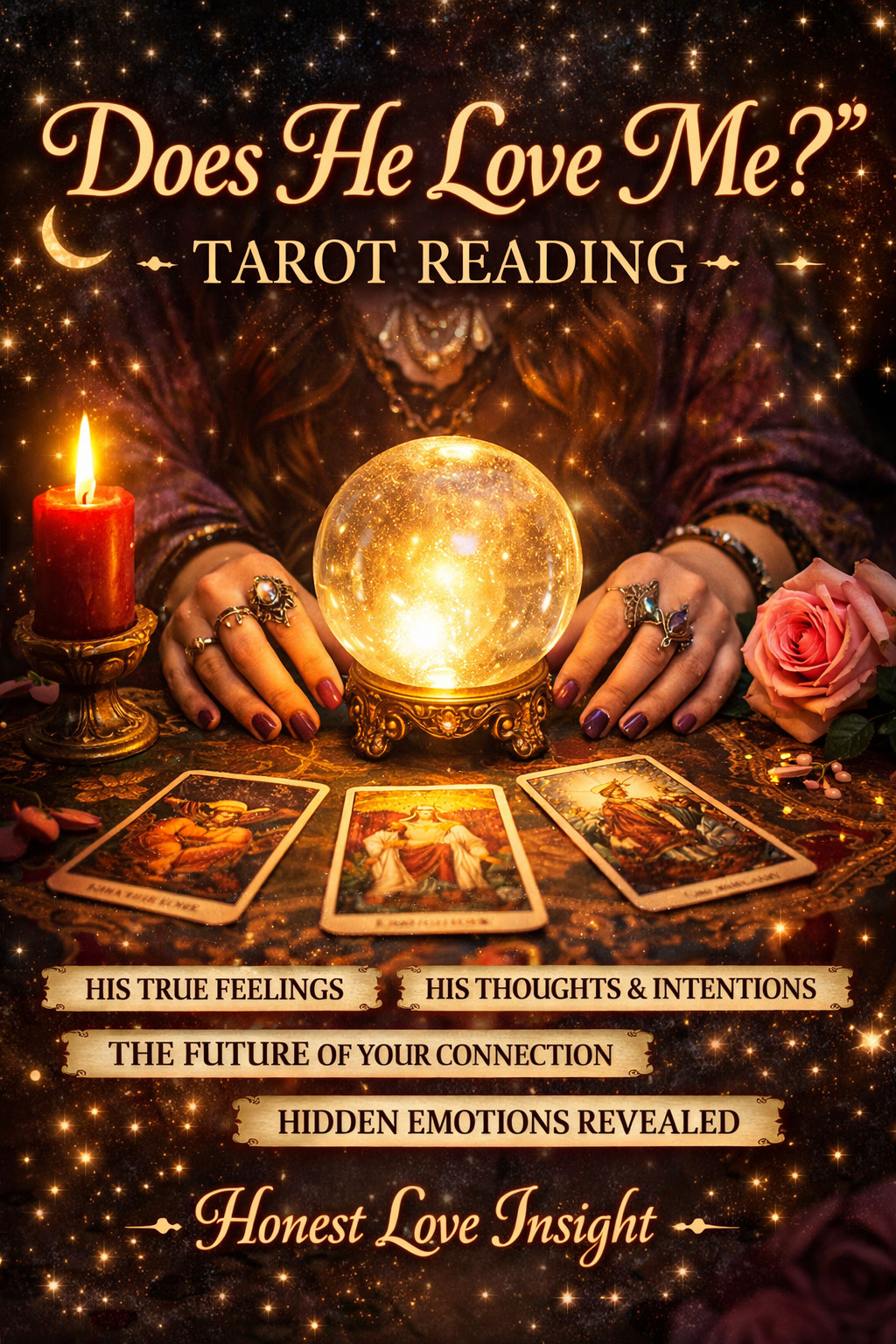 Does He Love Me Tarot Reading | Love Feelings Psychic Reading Insight