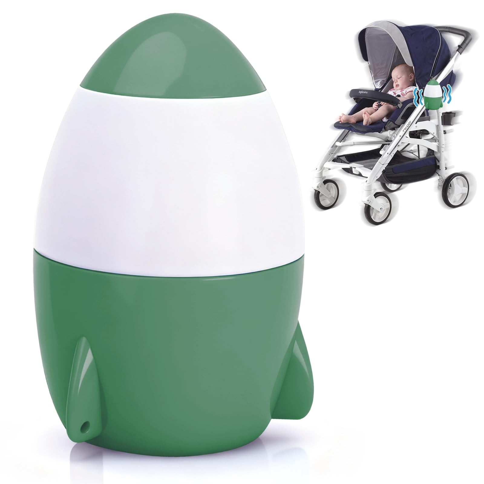 Hands-Rocker with 5-Speed Settings and 40-Minute Timer, Baby Stroller Vibrati...