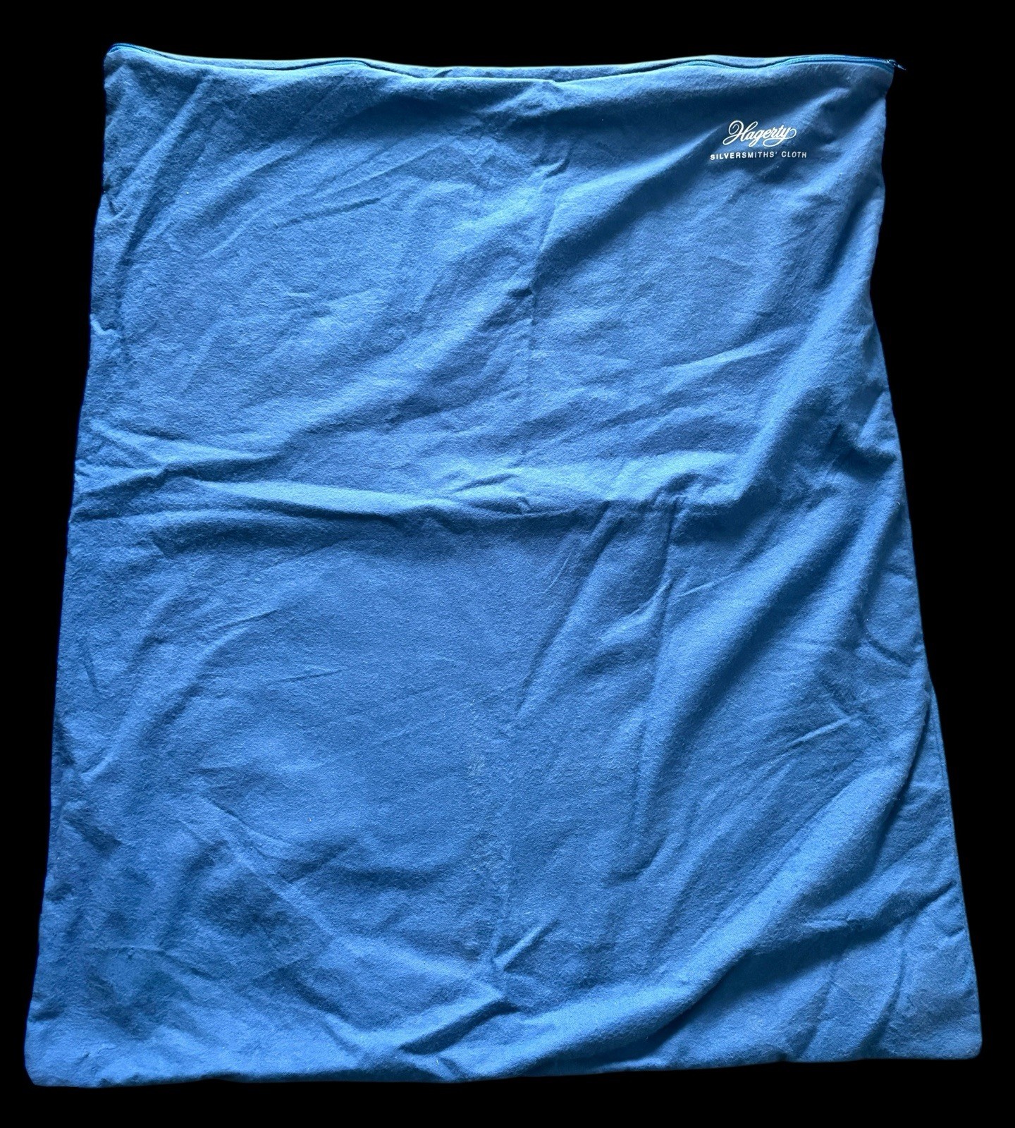 Vintage Hagerty Silversmiths Cloth Anti Tarnish Zipper Lg Storage Bag 18 x 18