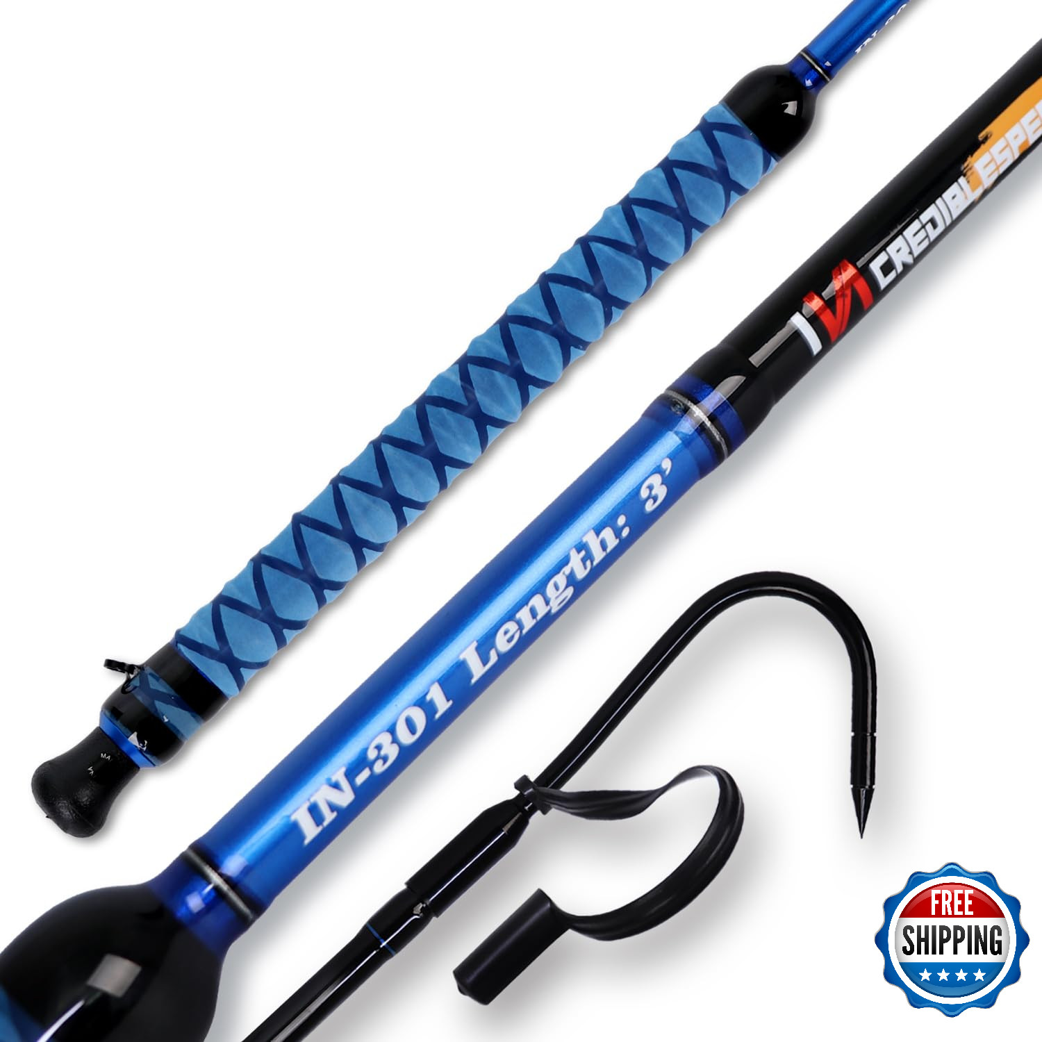 Fiblink Fishing Gaff: Portable Stainless Steel Hook, Non-Slip Grip Handle