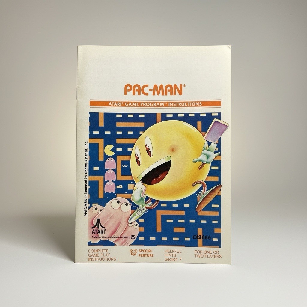 Vintage 1981 Atari Pac-Man Game Program Instructions Manual CX2666 Atari 2600