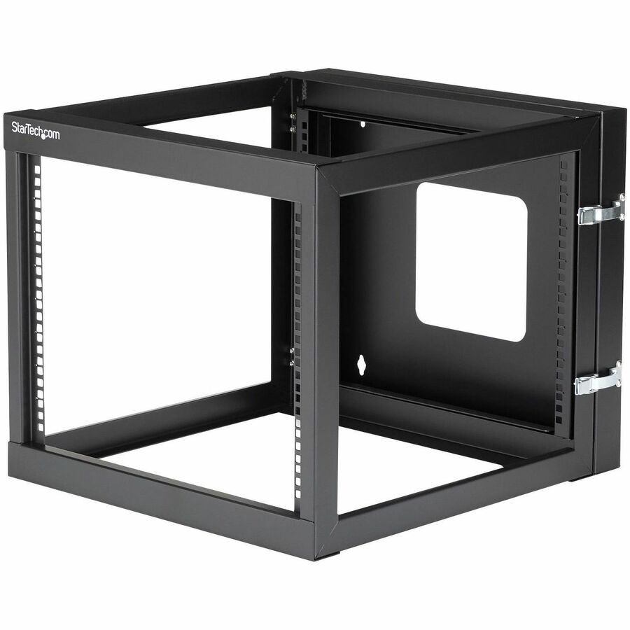 StarTech 8U 22in Depth Hinged Open Frame Wall Mount Server Rack