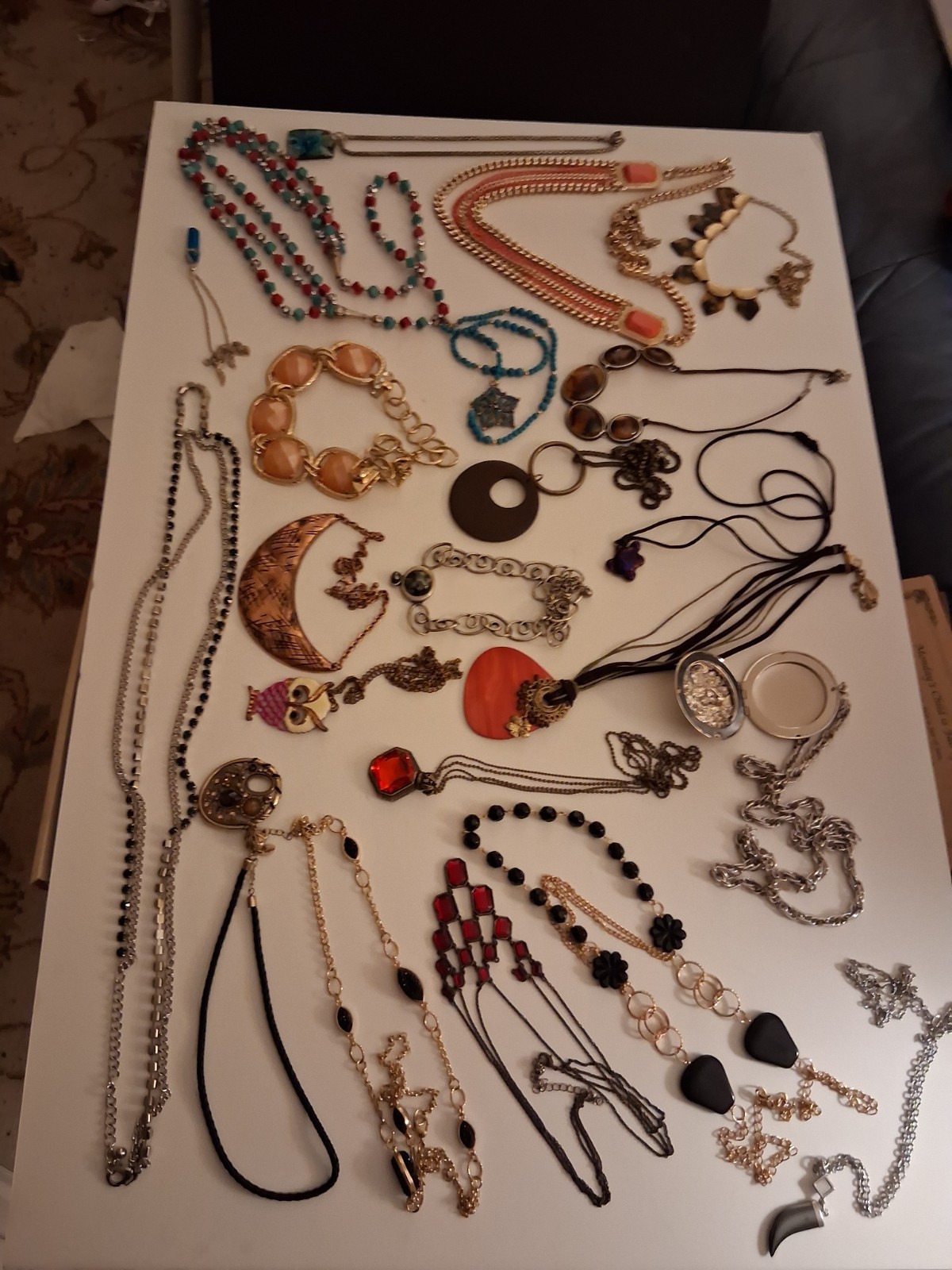 Fashion Jewelry Mixed Lot Necklace Bracelet Pendant Beads Multicolor Metal