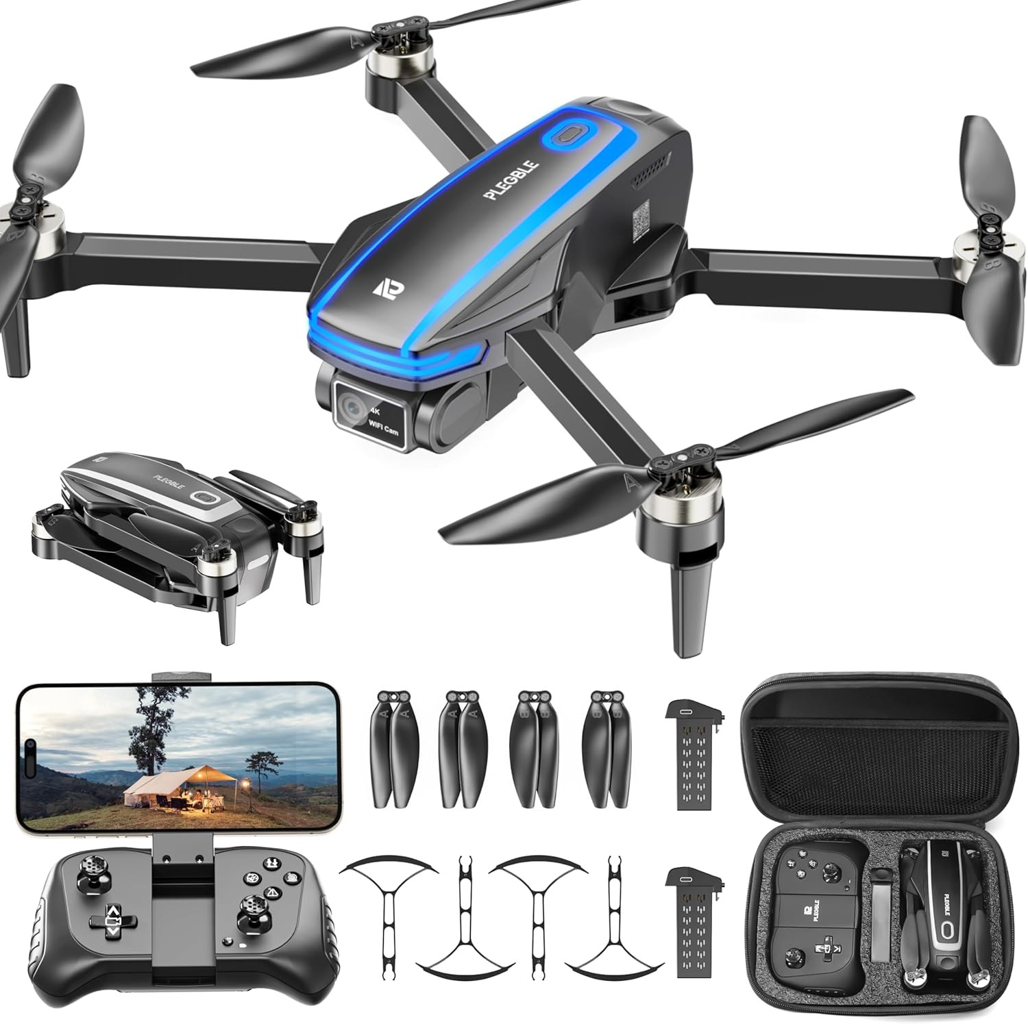 Drones with Camera for Adults 4K Brushless Motor Drone for Kids Beginners, FPV F