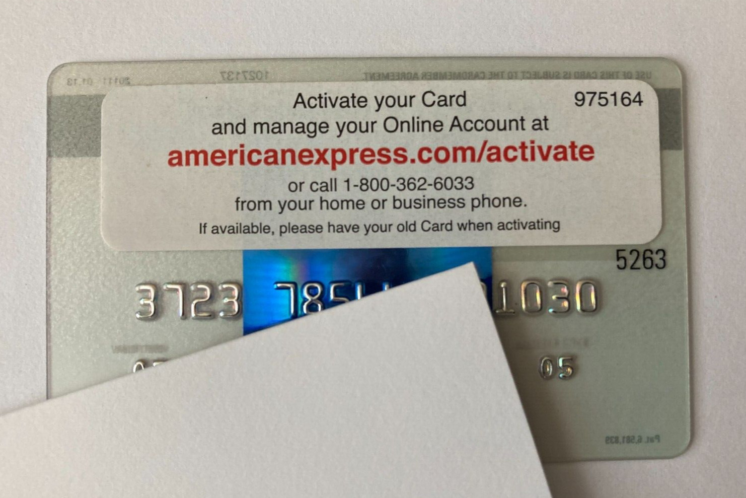 Expired American Express Blue Credit Card Bank USA Clear with Sticker AmEx