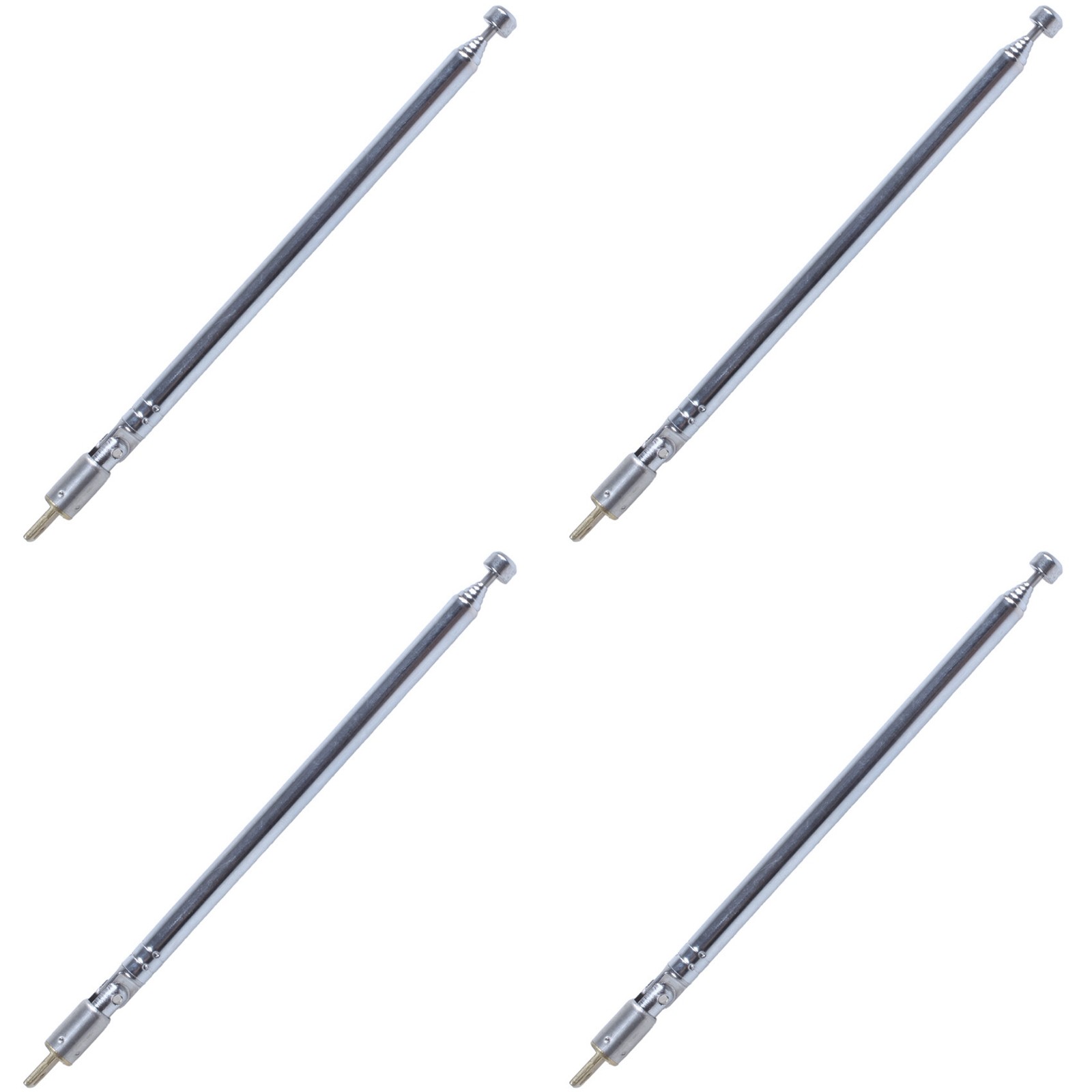 4X Replacement 49cm 19.3Inch 6 Sections Telescopic Antenna Aerial for Radio6980