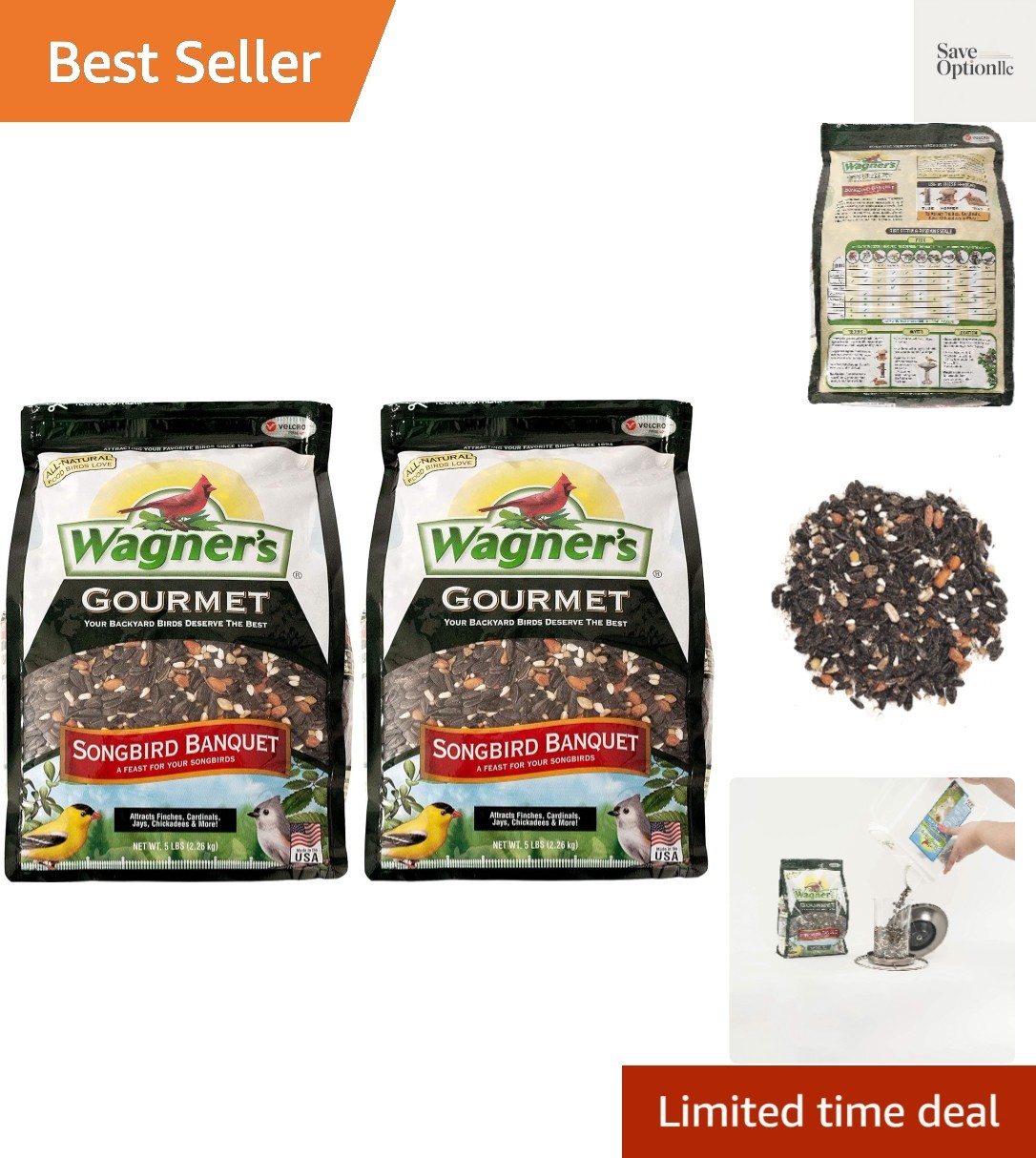 Songbird Banquet Wild Bird Food, 5-Pound Bag, Pack of 2