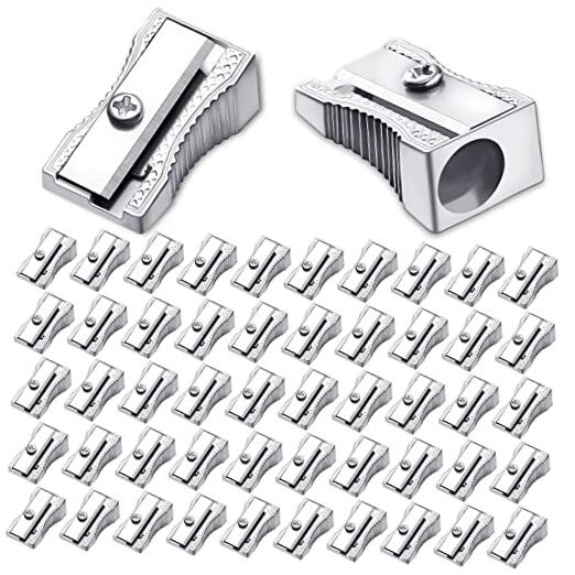  Pcs Metal Mini Pencil Sharpeners Bulk Handheld Metal Pencil Sharpeners 96