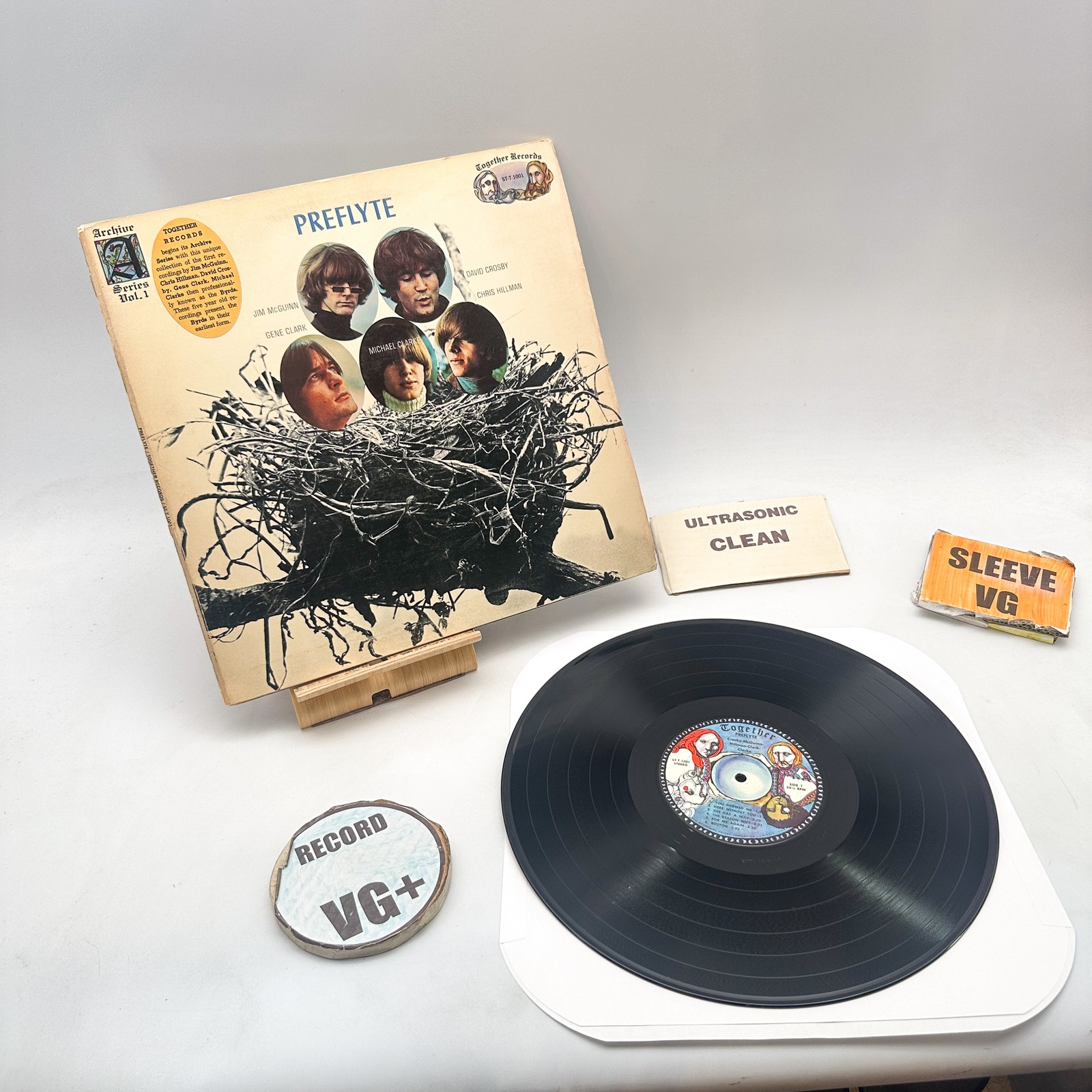 David Crosby, Jim McGuinn, Chr...- Preflyte VG+/VG Ultrasonic Clean 1969