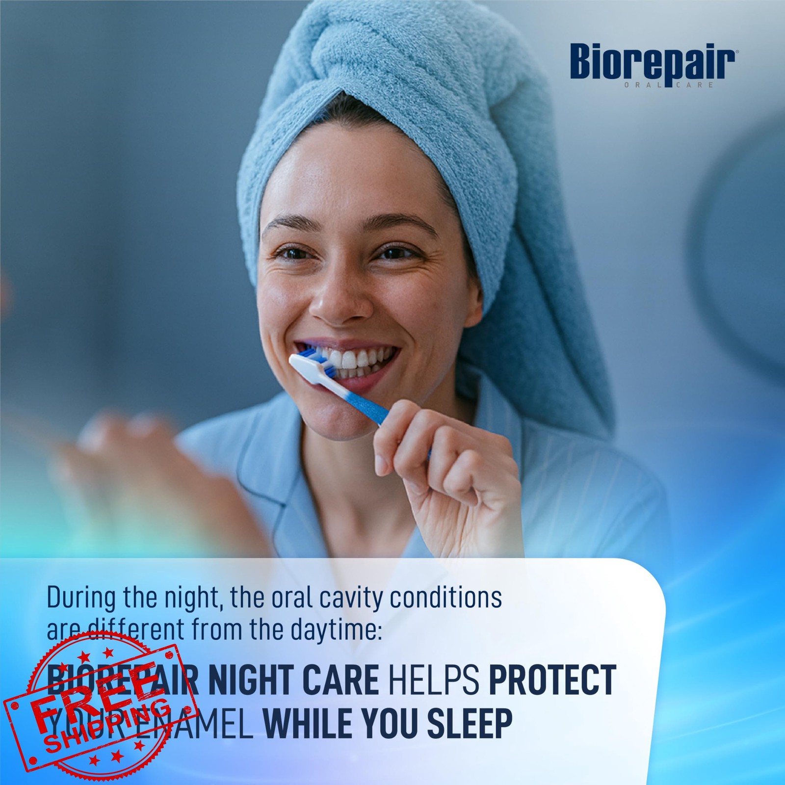 BIOREPAIR Intensive Night Care Toothpaste Hydroxyapatite Fluoride Free 3.46oz