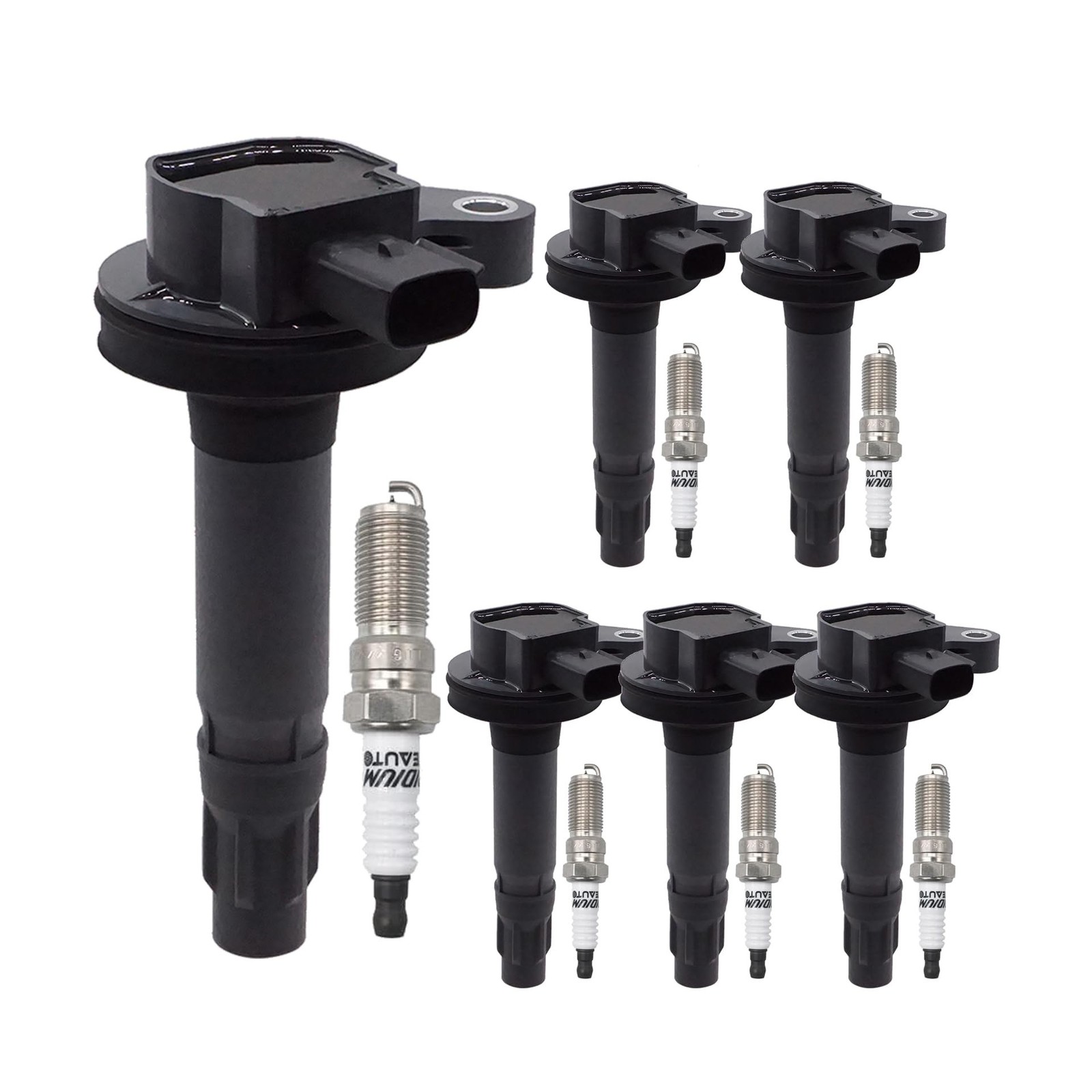 UF-553 Ignition Coil Pack 7T4Z12029E And Iridium Spark Plug 5019 Se... Fast Ship