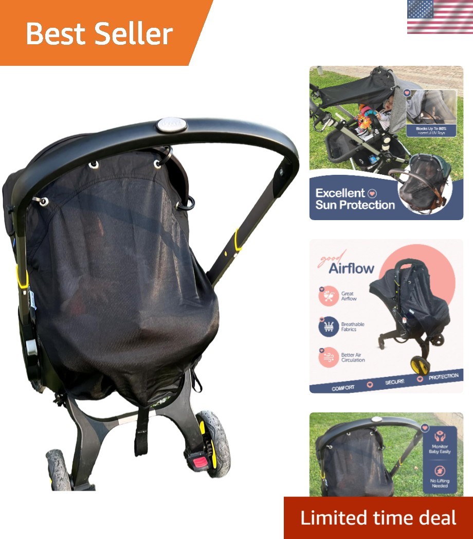 Universal Stroller Sun Shade - Ultimate UV Protection with Breathable Design